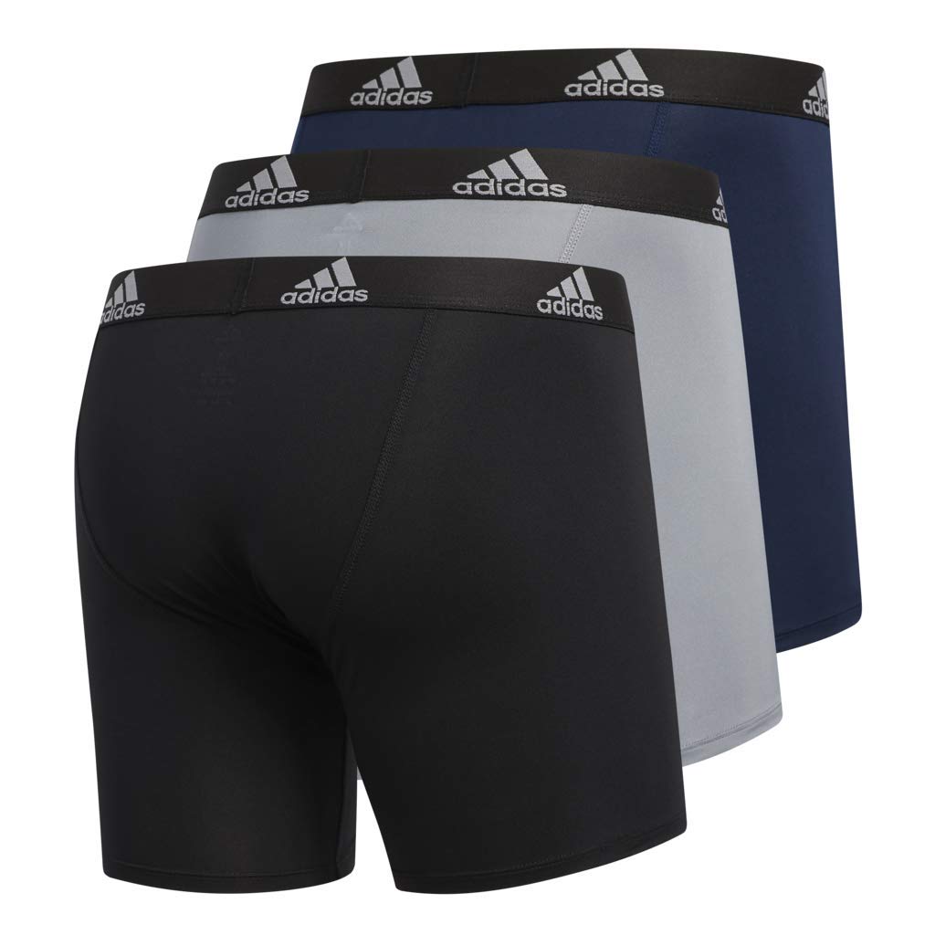 adidas Men's Climalite Boxer Briefs Underwear (3-Pack),, Black, Size