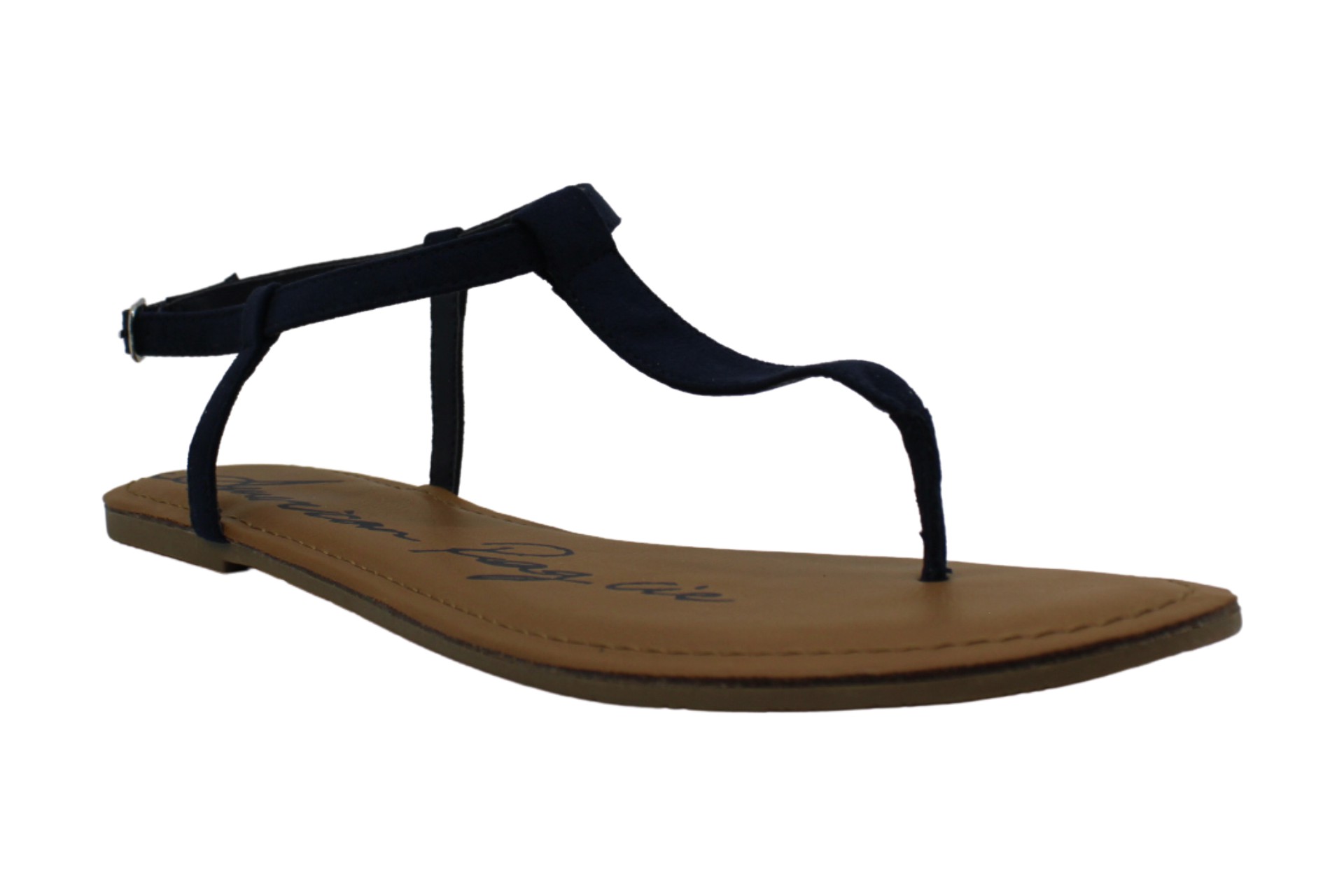 navy blue t strap sandals