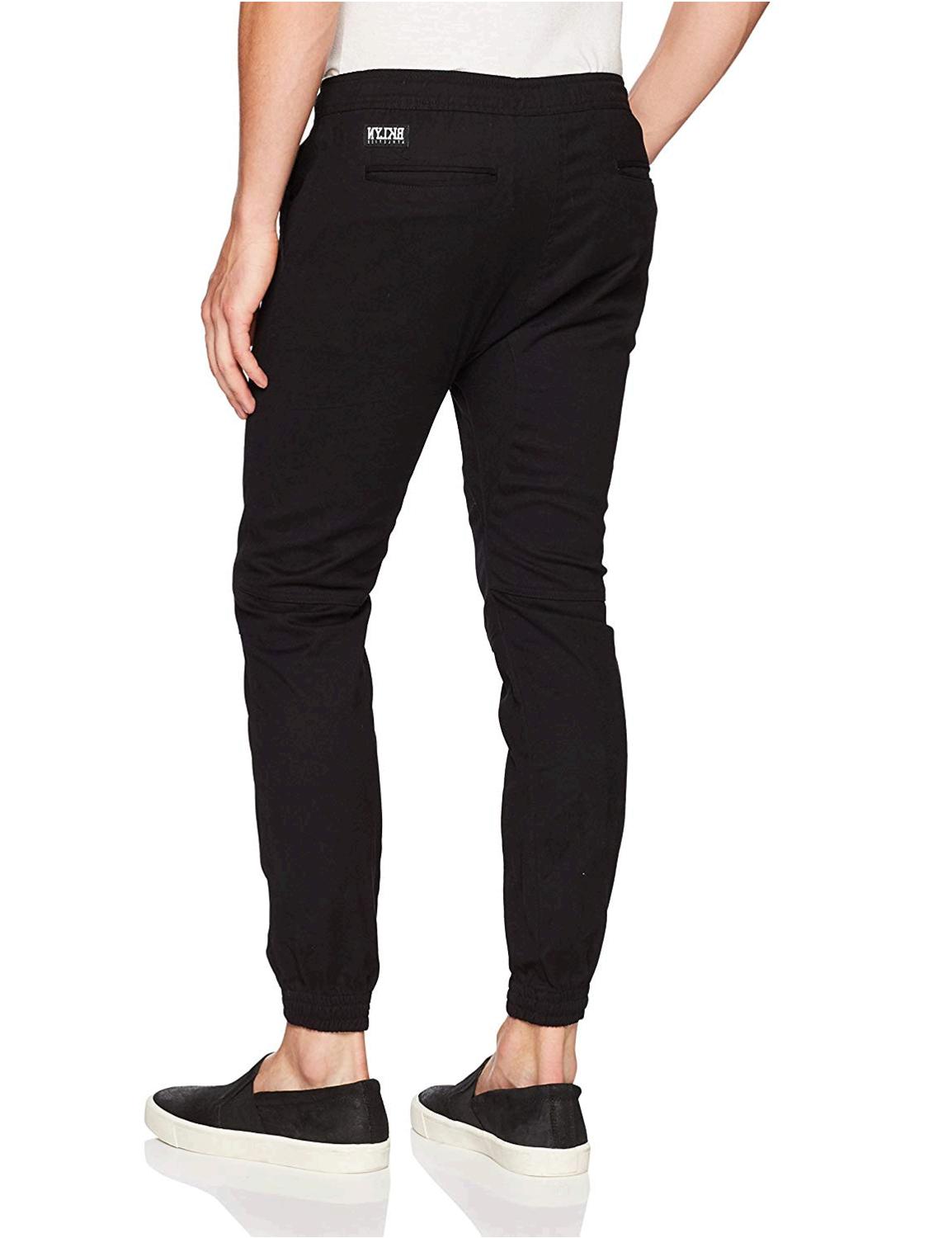 black twill joggers mens