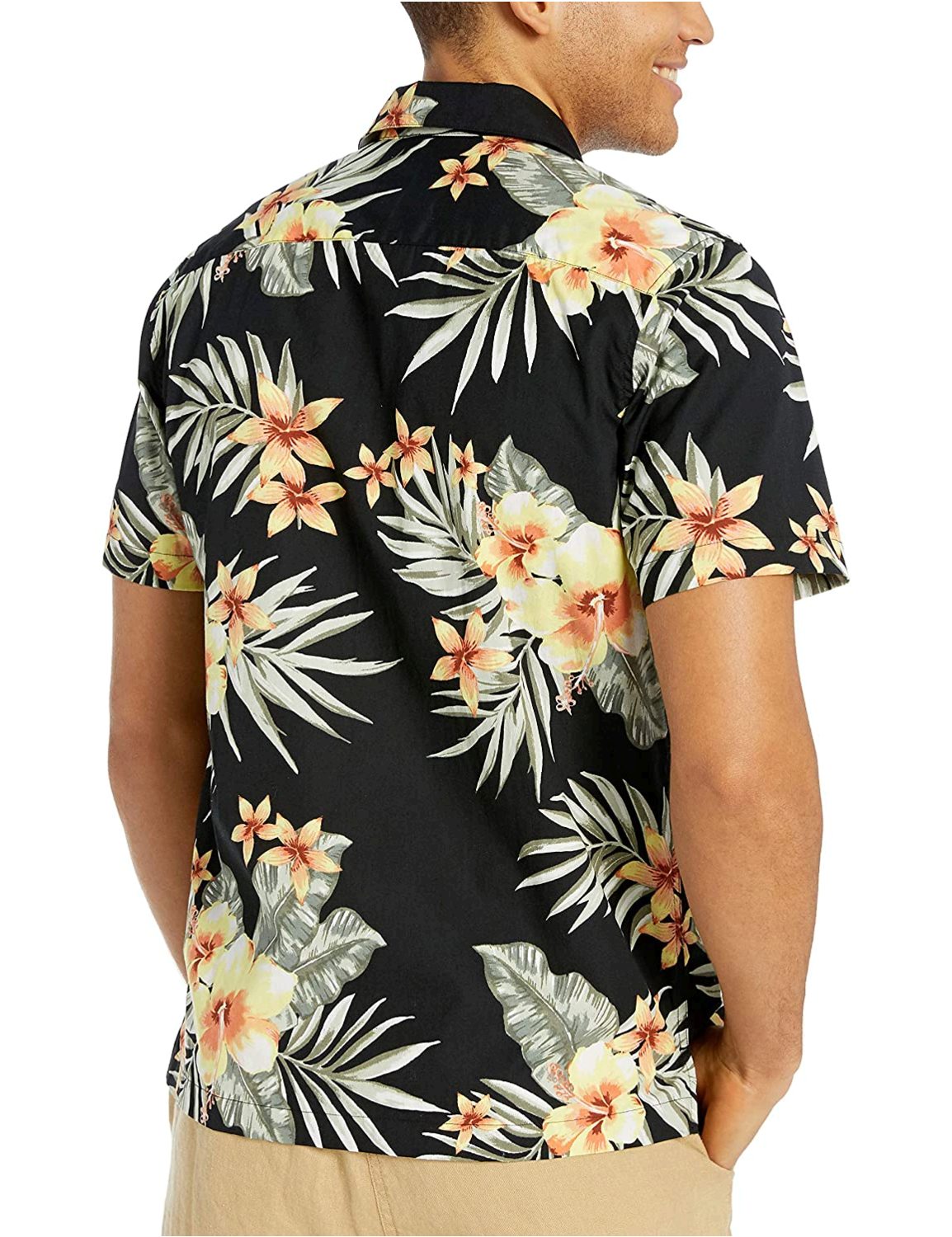 28 Palms Men's Standard-Fit 100% Cotton Tropical Hawaiian, Blue, Size ...