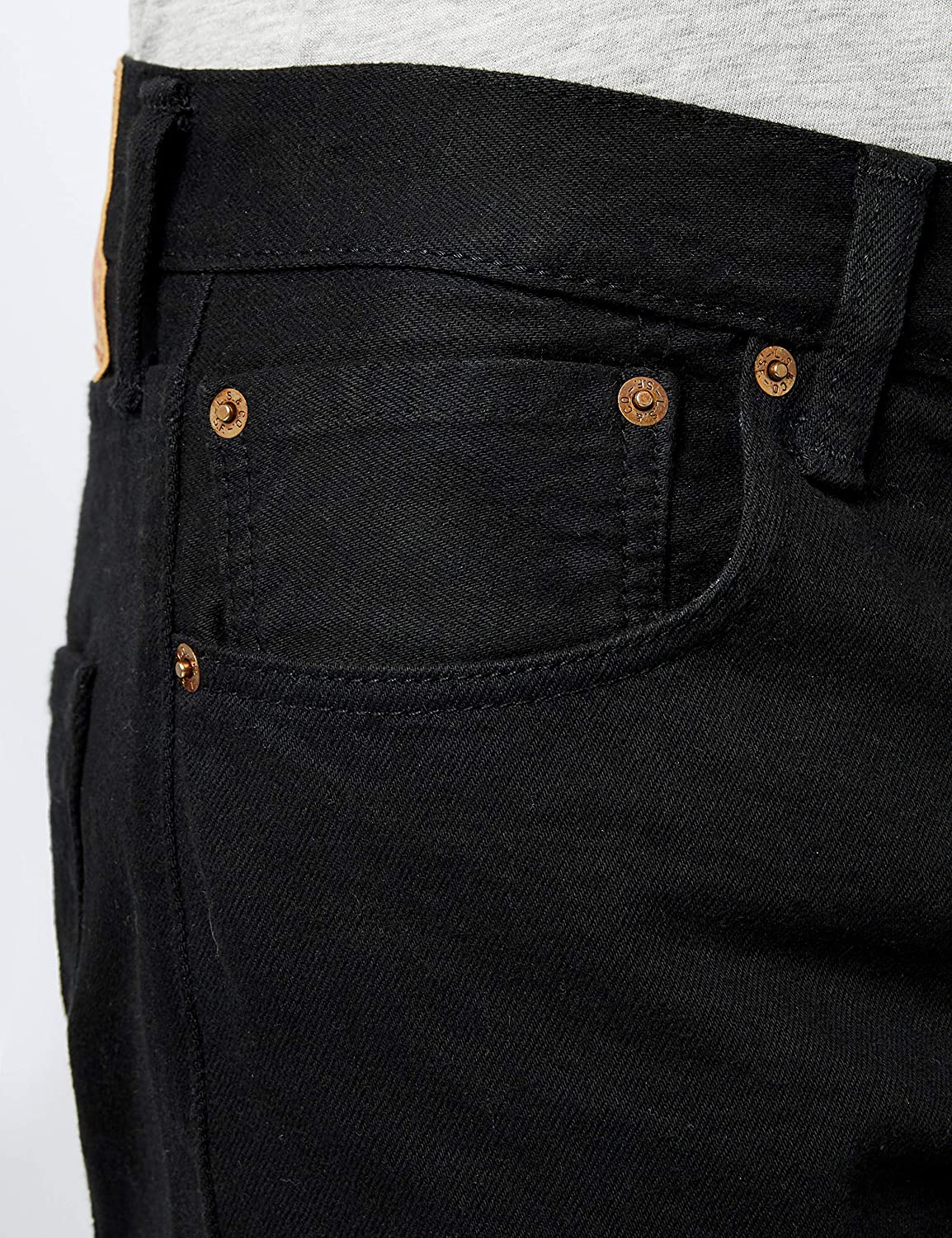 Levi's Men's 501 Original Fit Jean, Light Stonewash,, Black, Size 30W x ...