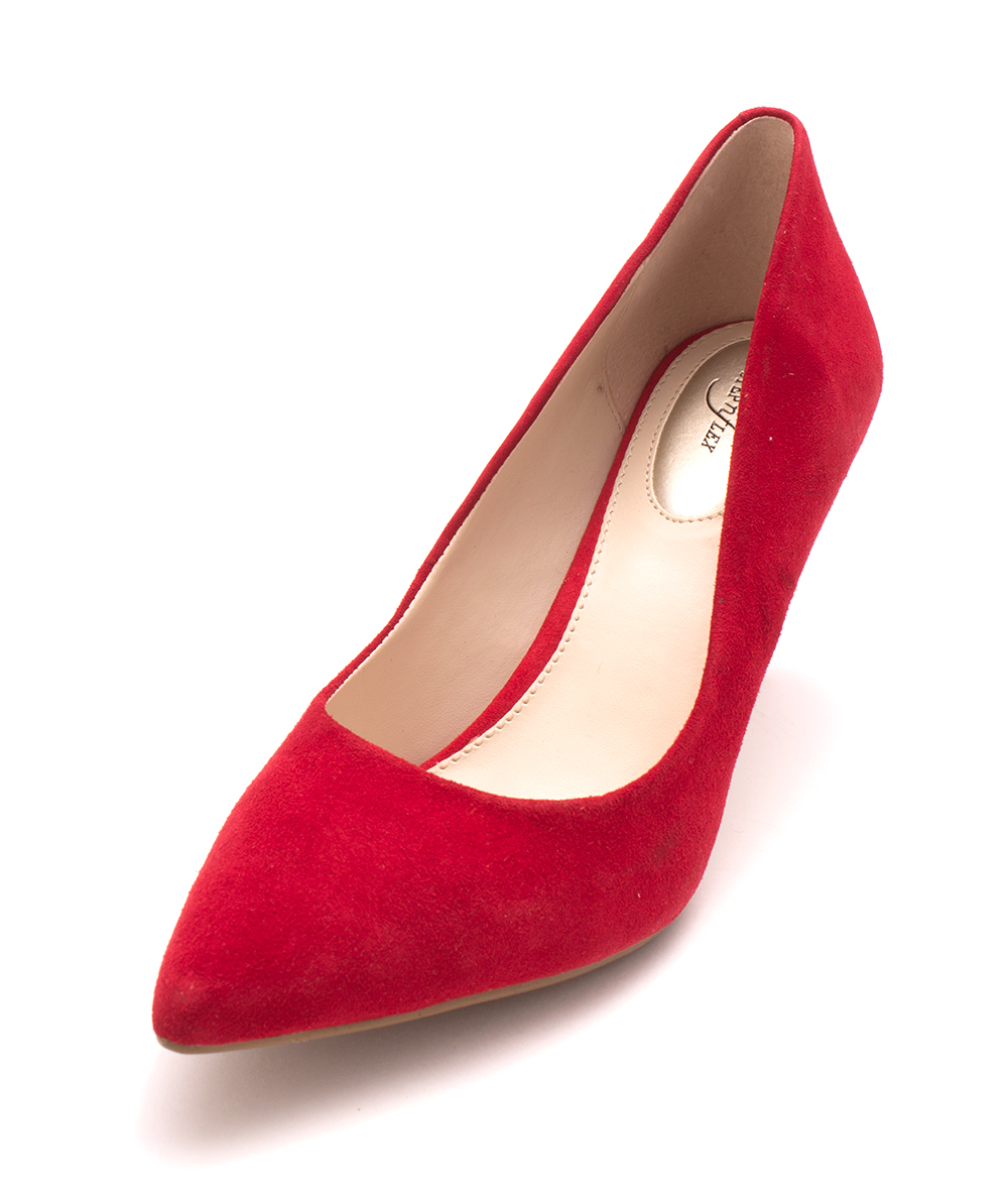 Alfani Womens Jeules Leather Pointed Toe Classic Pumps, True Red, Size ...