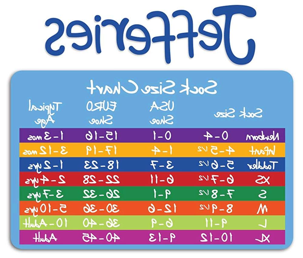 Little Girls Sock Size Chart