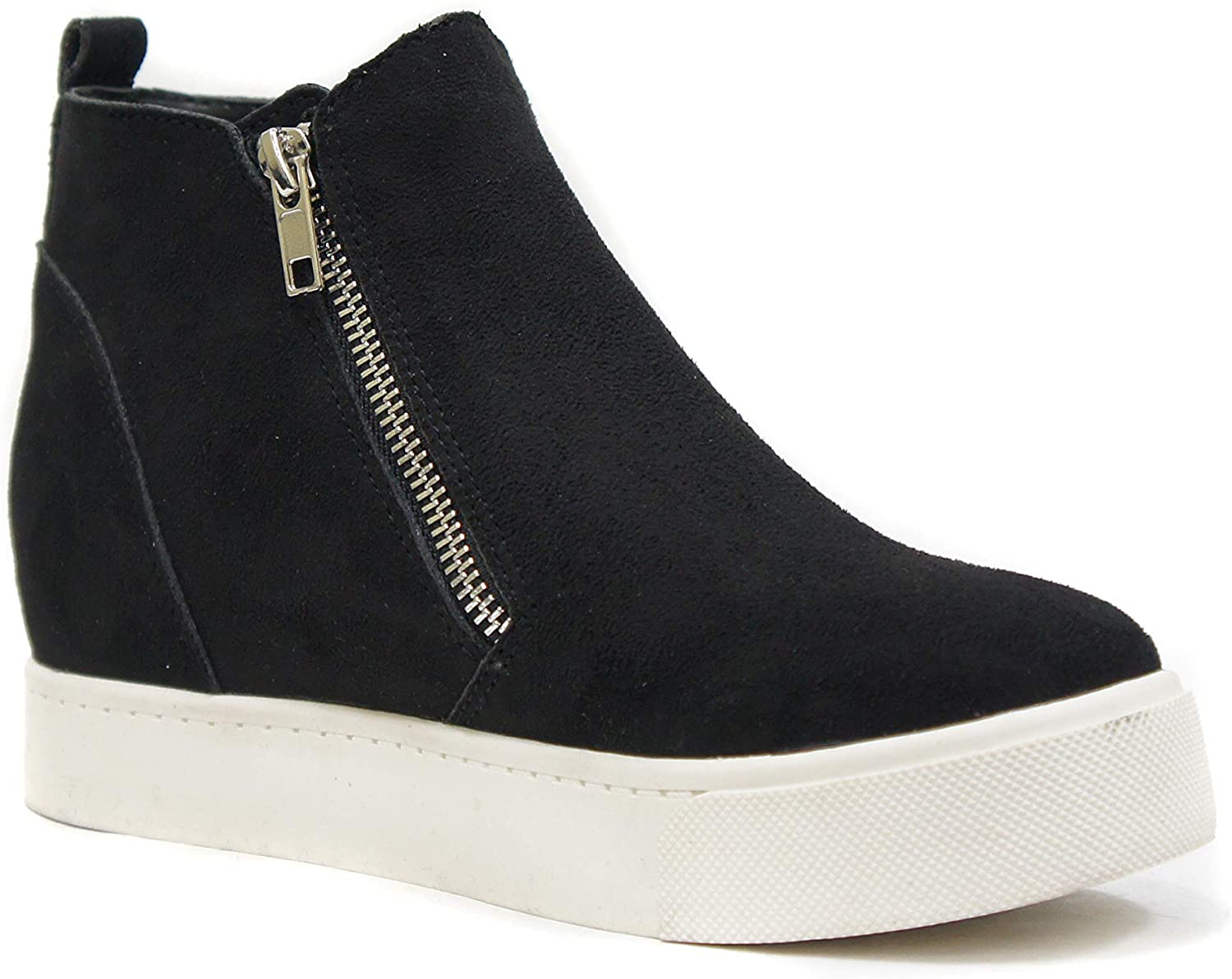 wedge sneaker booties