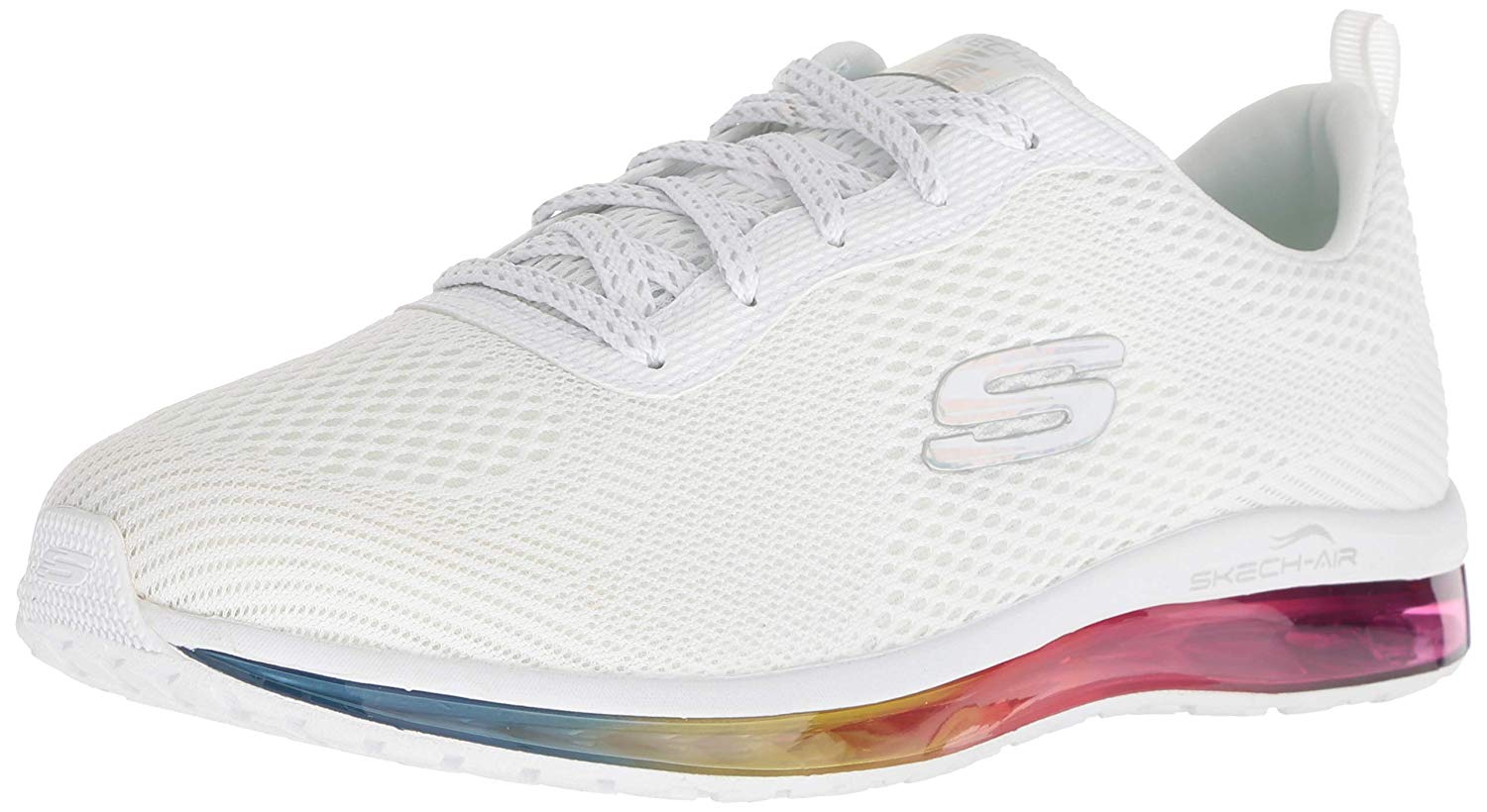 skechers white diamante trainers