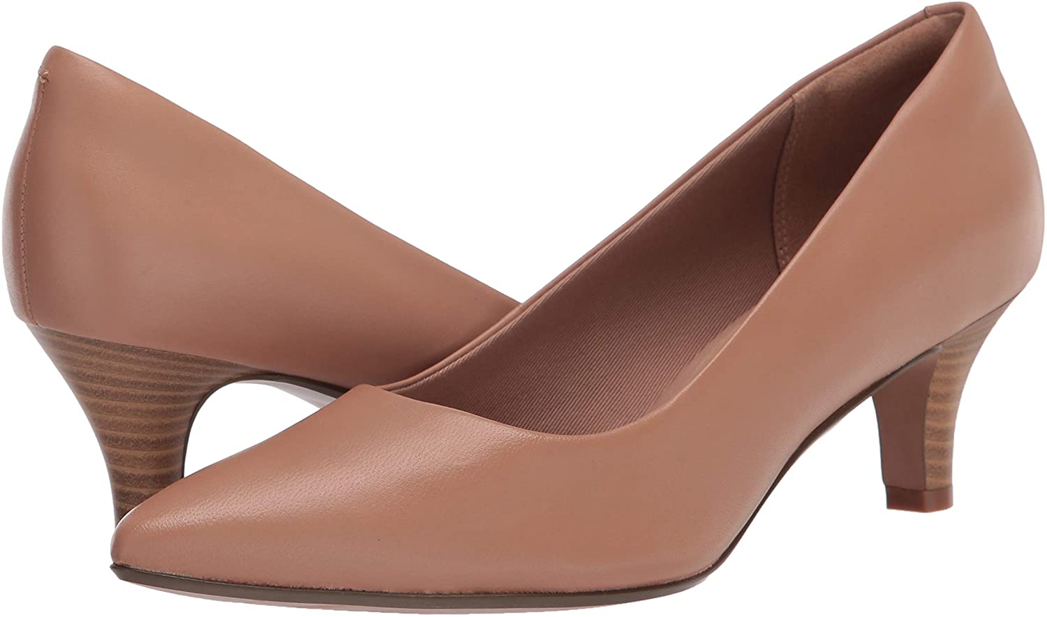 Clarks Womens Linvale Leather Pointed Classic Pumps |