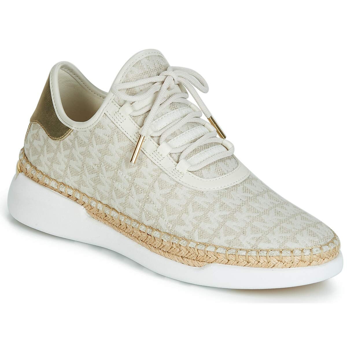 Michael Kors Womens Finch LaCE UP Canvas Low Top Lace Up, Optic/Ivory ...