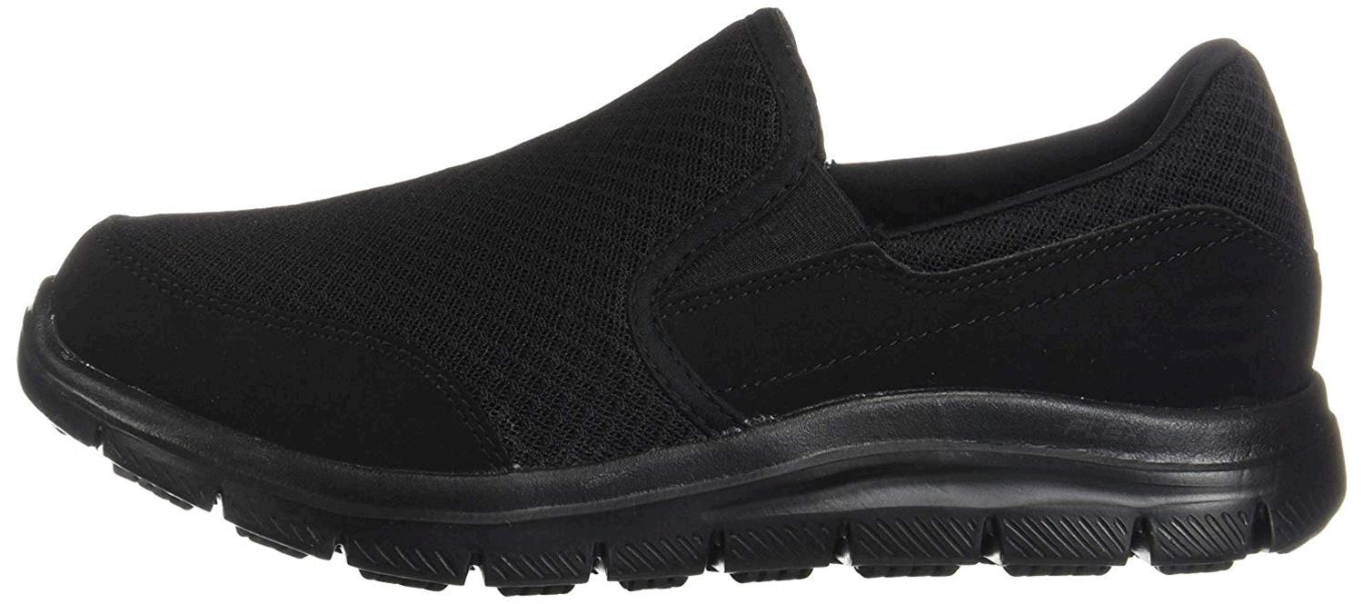 Skechers Womens cozard Leather Low Top Slip On Fashion Sneakers, Black ...