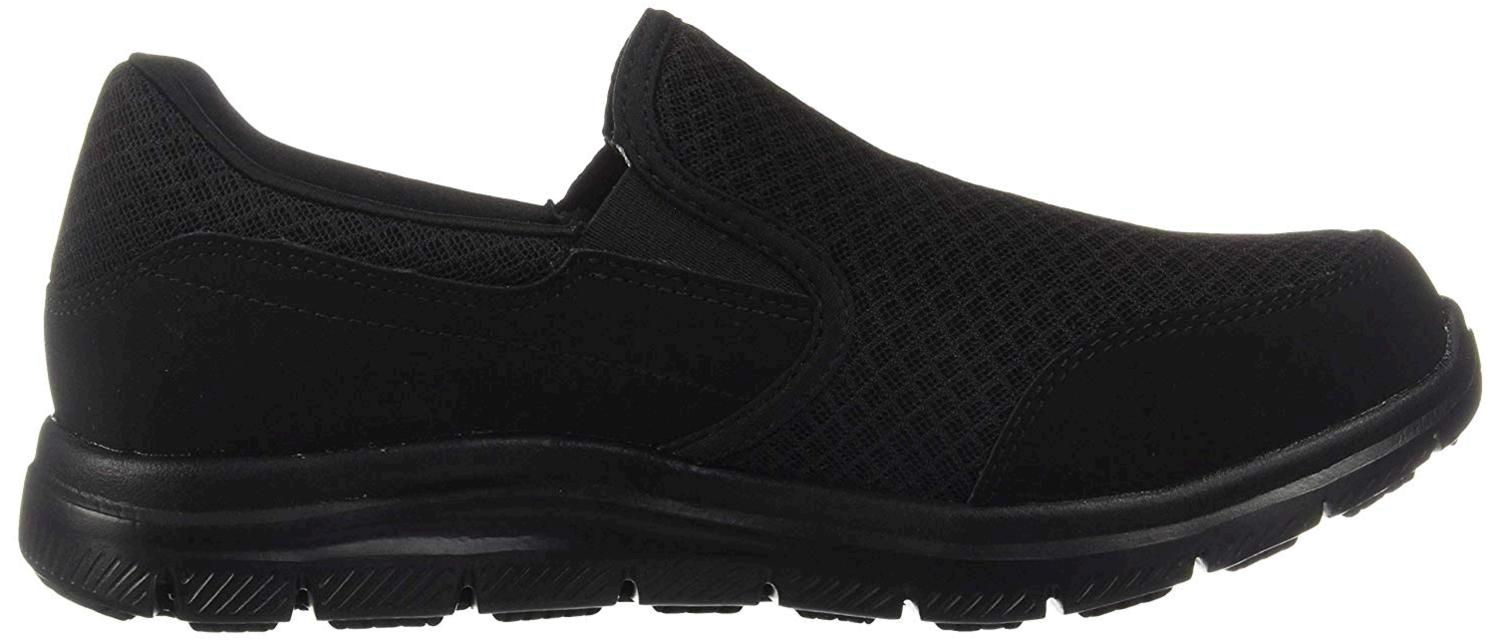 skechers womens leather slip on shoes