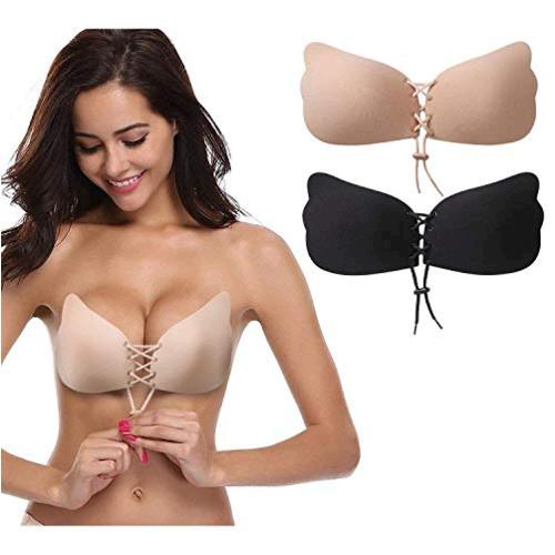 Aomh Invisible Adhesive Bra 2 Pack Sticky Bra Reusable Push up, Biege, Size D iC | eBay