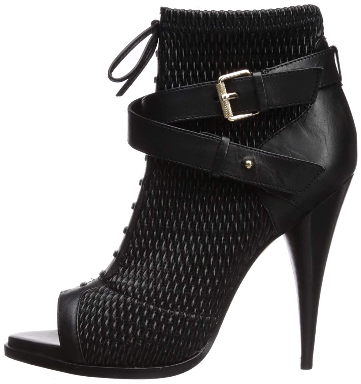 peep toe flat ankle boots