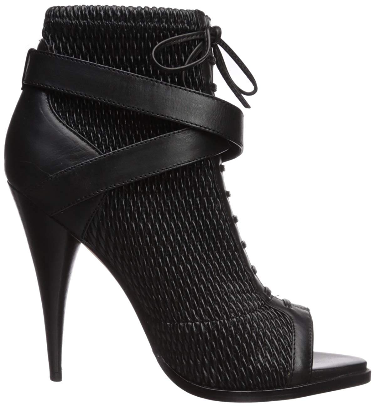 peep toe flat ankle boots