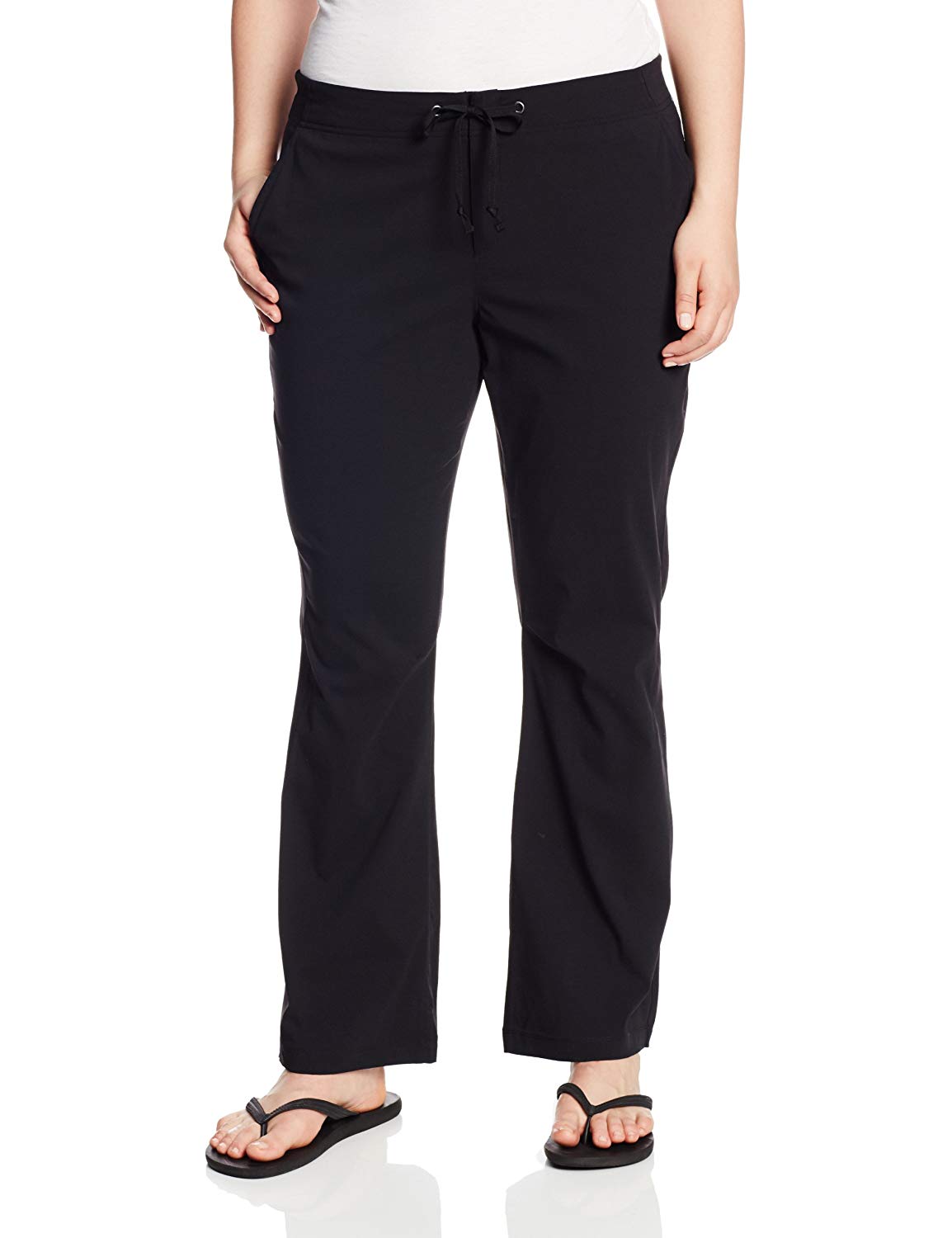 Columbia Women's Anytime Outdoor Plus Size Boot Cut Pant,, Black, Size ...
