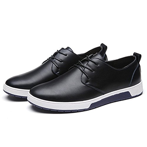 Zzhap Men's Casual Oxford Shoes Breathable Flat Fashion, Black02, Size ...