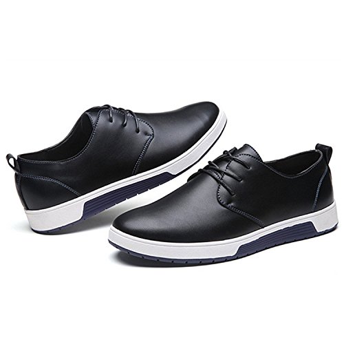 Zzhap Men's Casual Oxford Shoes Breathable Flat Fashion, Black02, Size ...