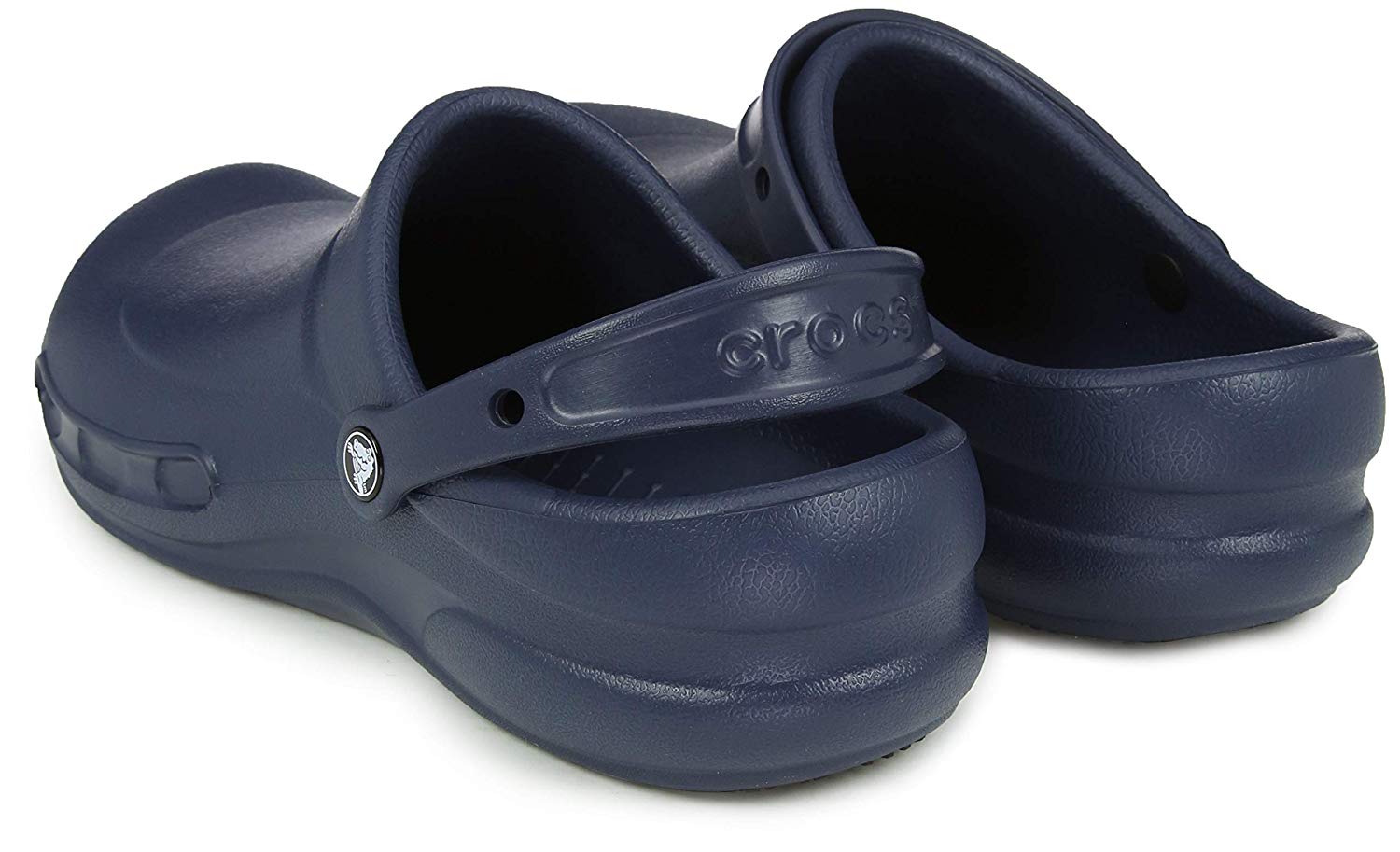 Crocs Womens Original Rubber Closed Toe Slip On Slippers, Navy, Size 12