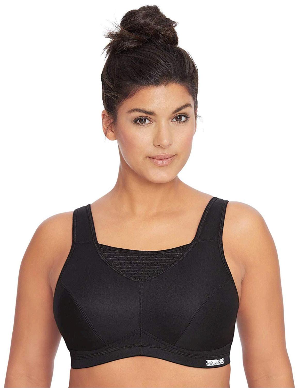 Glamorise Womens Plus Size Camisole Sport Bra Bra Black 38c Black