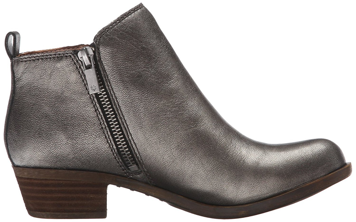 Lucky Brand Womens Basel Leather Almond Toe Ankle Cowboy Boots, Pewter ...