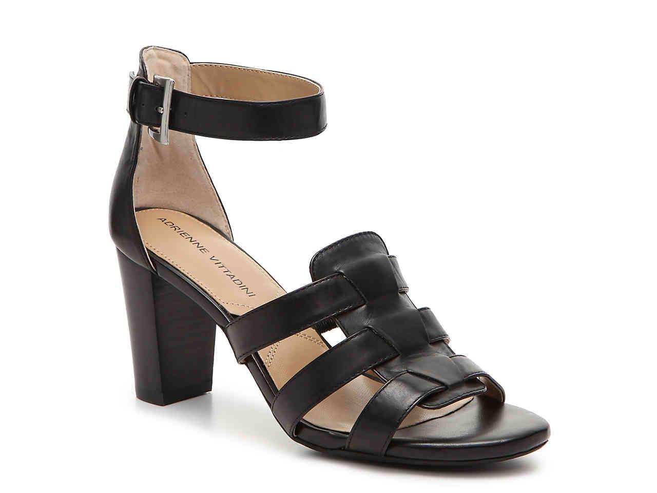 Adrienne Vittadini Womens belinda Leather Open Toe Casual Black Size 60 Adrienne Vittadini Womens belinda Leather Open Toe Casual Black Size 60