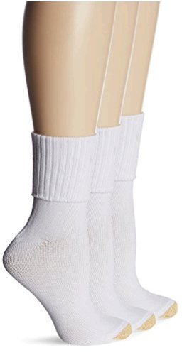 Gold Toe Women's Plus-Size Bermuda Socks (Pack of 3),, White, Size One ...
