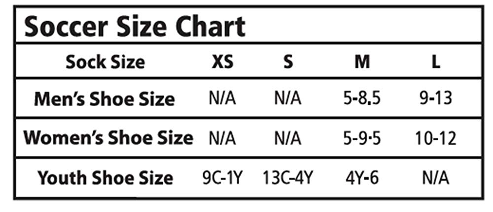 size chart socks adidas