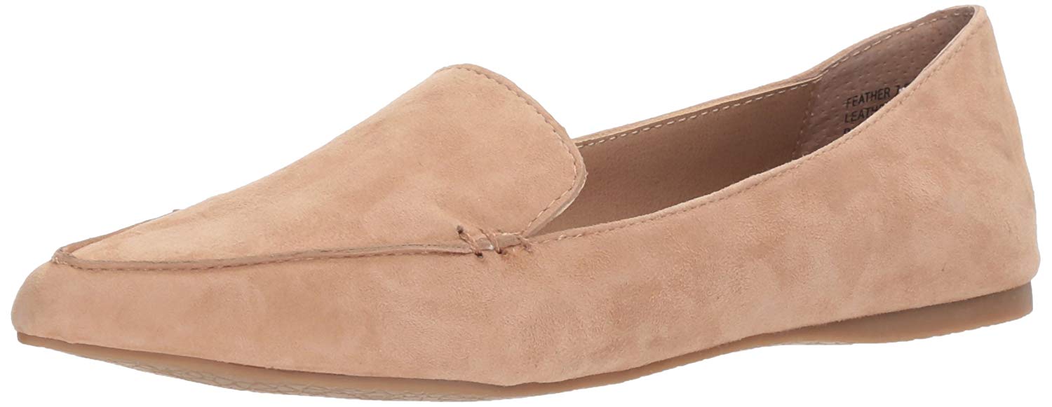 Steve Madden Womens feather Suede Pointed Toe Loafers ...