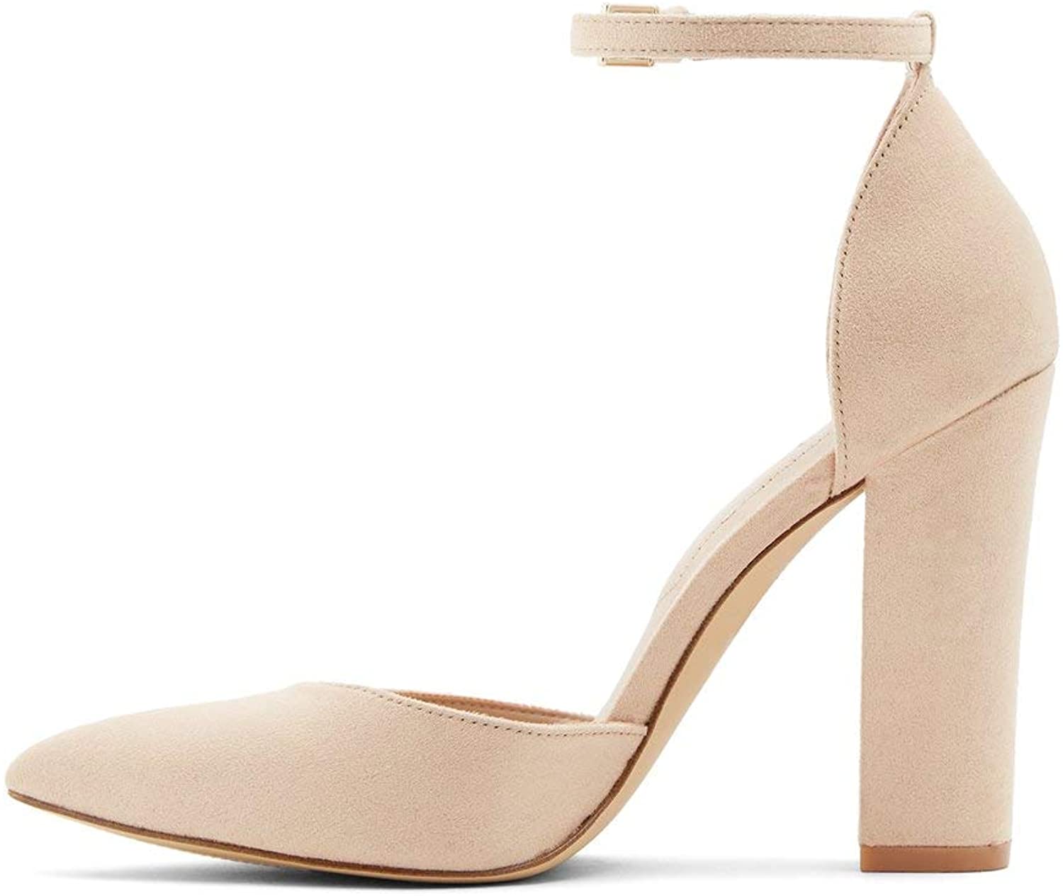 ALDO Women's Nicholes Block Heel Pump, Bone, Size 10.0 M9NU eBay