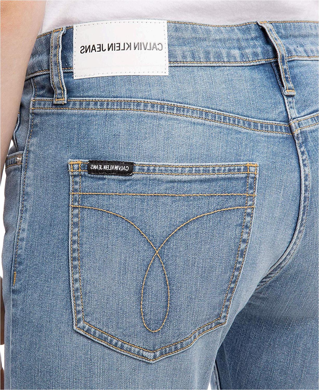 Calvin Klein Women's Mid Rise Slim Fit Jeans, Hamptons, Blue, Size 32W