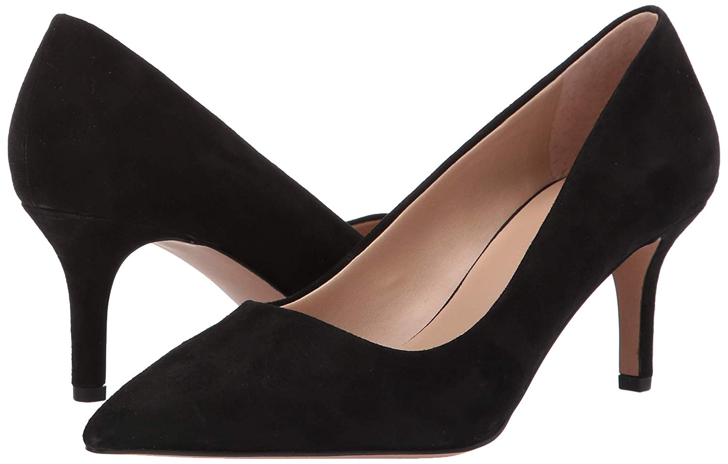 Franco Sarto Womens Tudor Suede Pointed Toe Classic Pumps, Black Suede ...