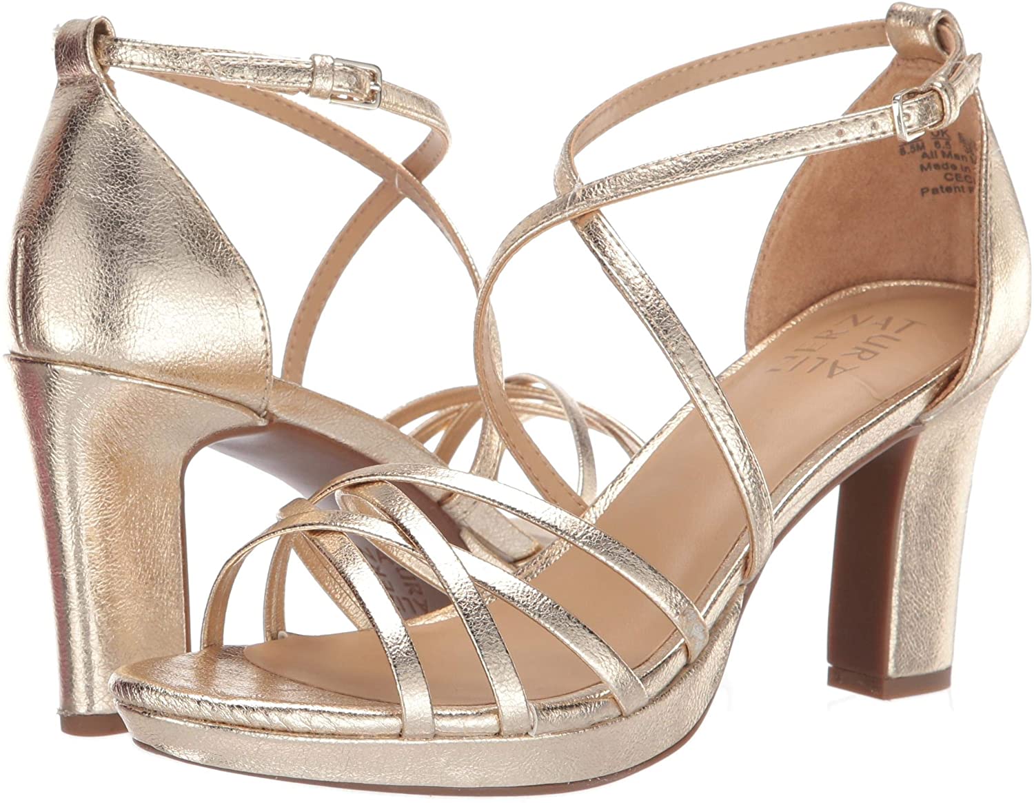 naturalizer gold sandals