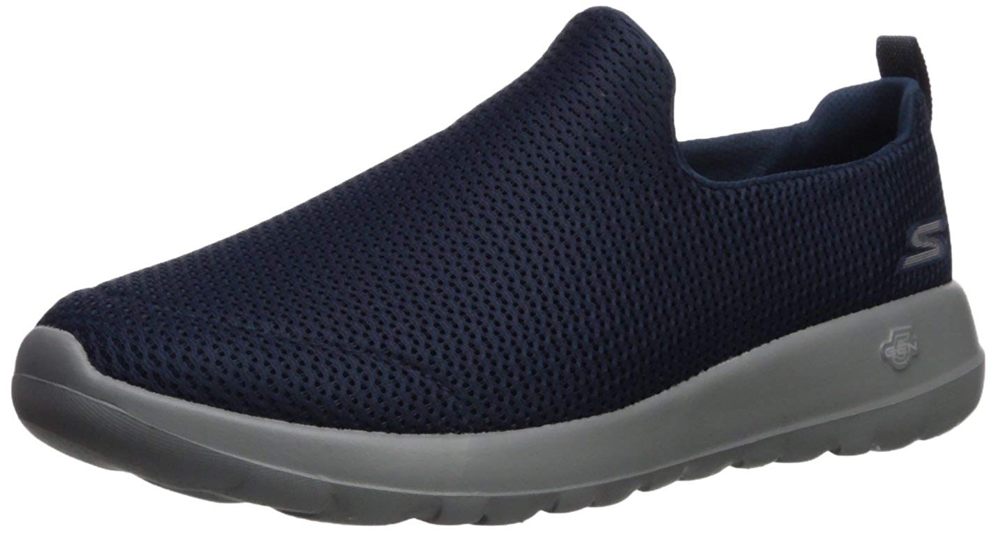 Skechers Mens Go Walk Max-54600 Fabric Low Top Pull On, Navy/Gray, Size ...