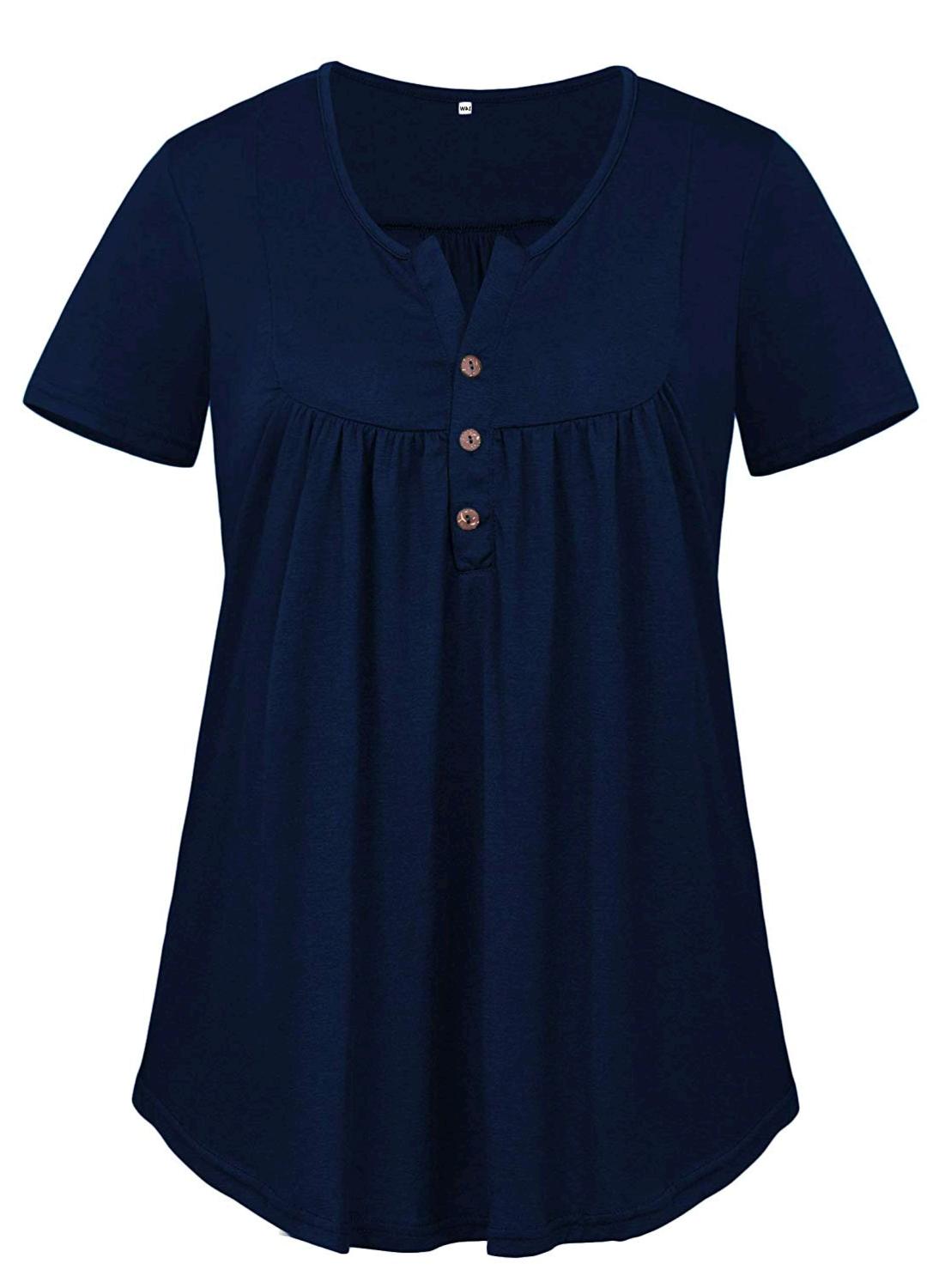 plus size henley tops