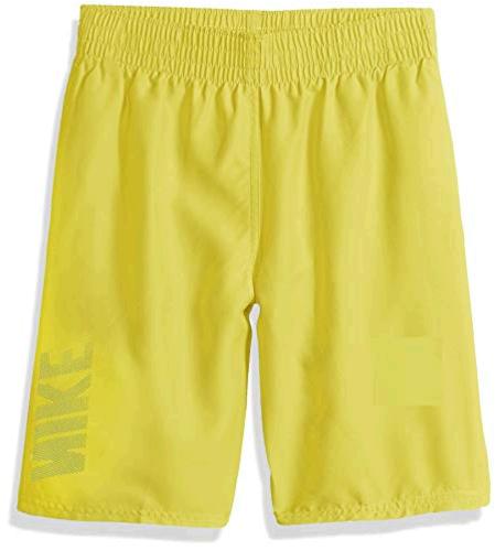 Nike Swim Boys' Big Logo Solid Lap Volley Short Swim, Optic Yellow