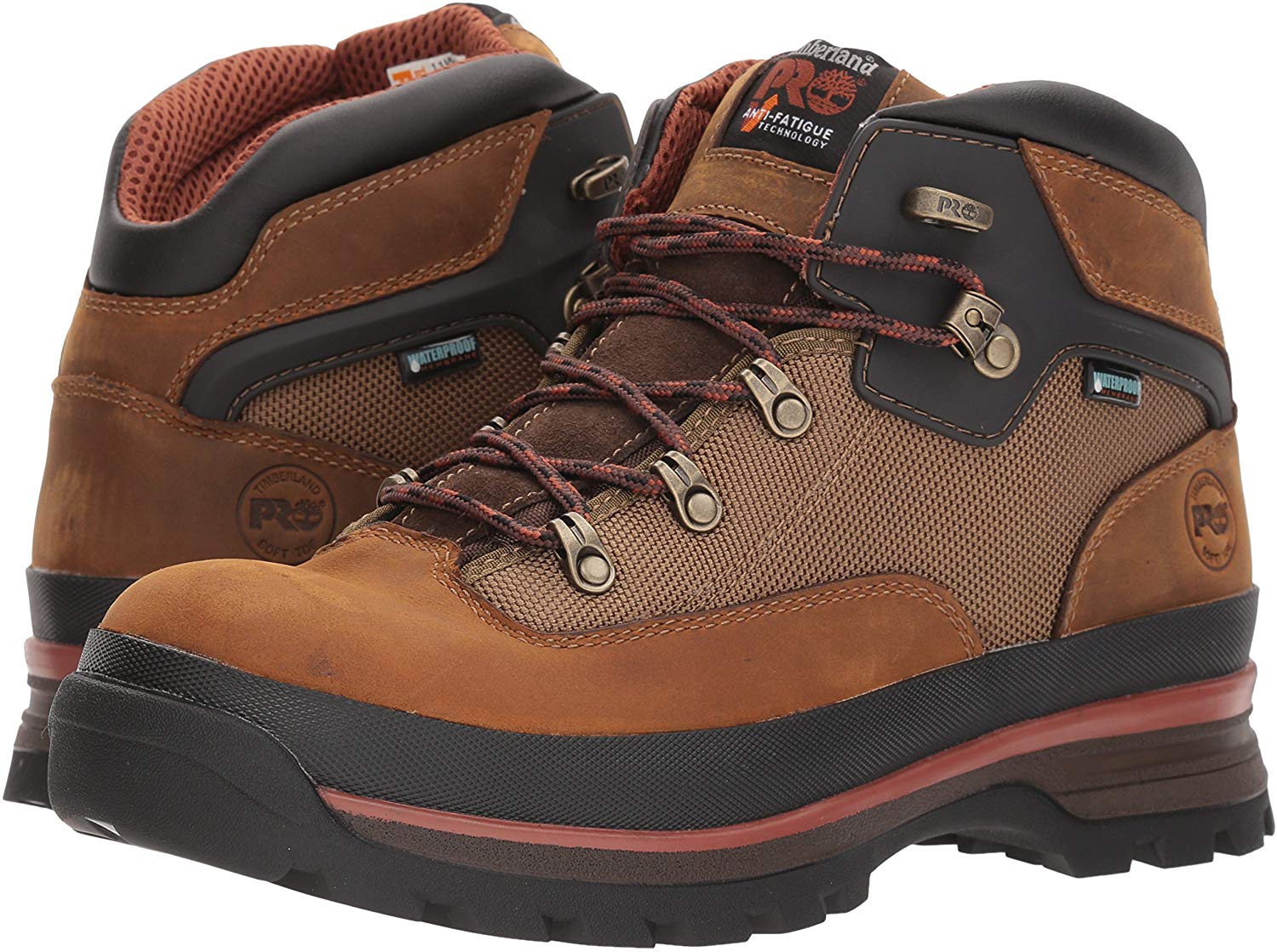 Timberland TB0A1KNM236 Men/'s Euro Hiker Waterproof Soft Toe Tan Work Boots