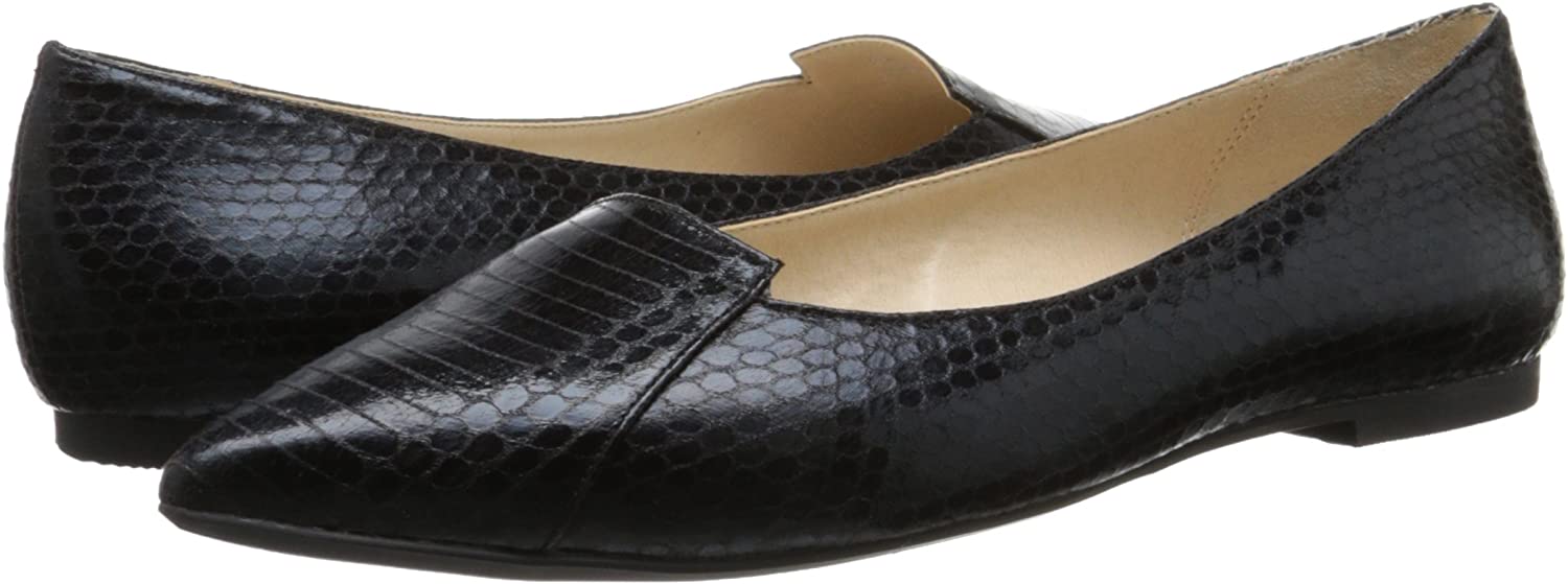black snakeskin ballet flats