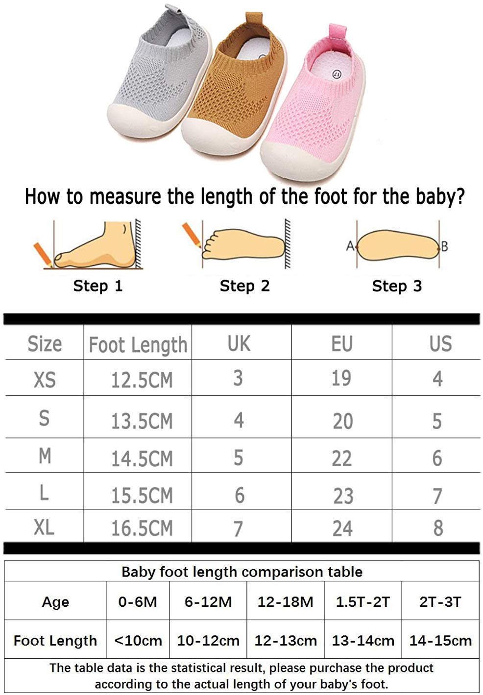 DEBAIJIA Baby First-Walking Shoes 1-4 Years Kid Shoes Trainers, Grey ...