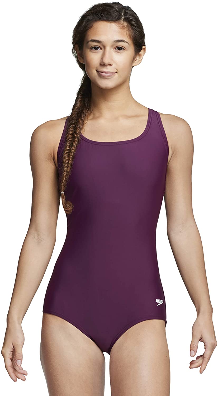 Speedo Womens Swimsuit One Piece Powerflex Ultraback Potent Purple