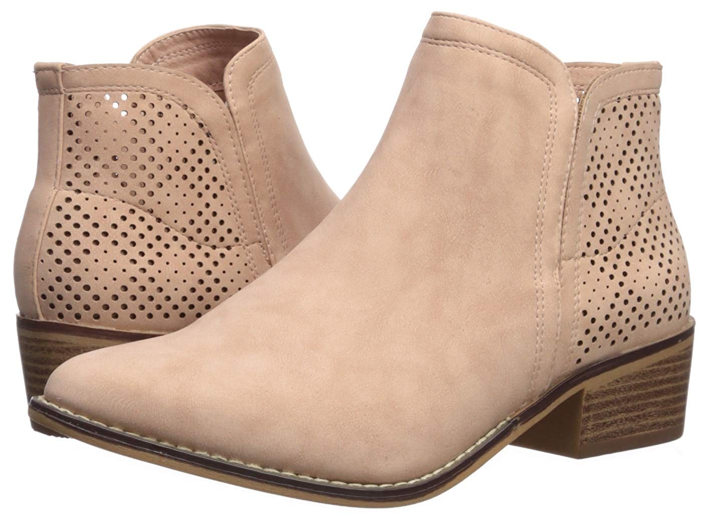 Madden Girl Womens Neville Fabric Pointed Toe Ankle Clog, Blush Paris