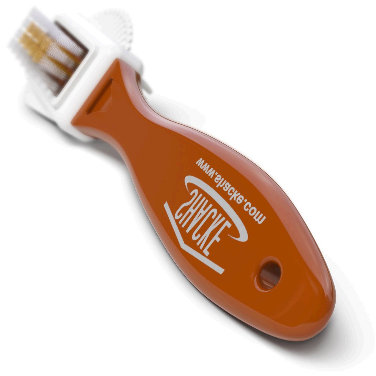 Shacke Suede & Nubuck 4Way Leather Brush Cleaner, White/Brown, Size 3.