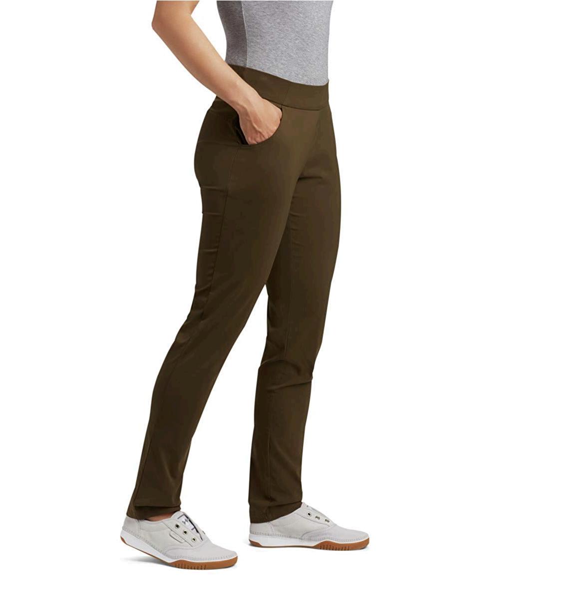 Columbia Women's Anytime Casual Pull On Pant,, Olive Green, Size Medium