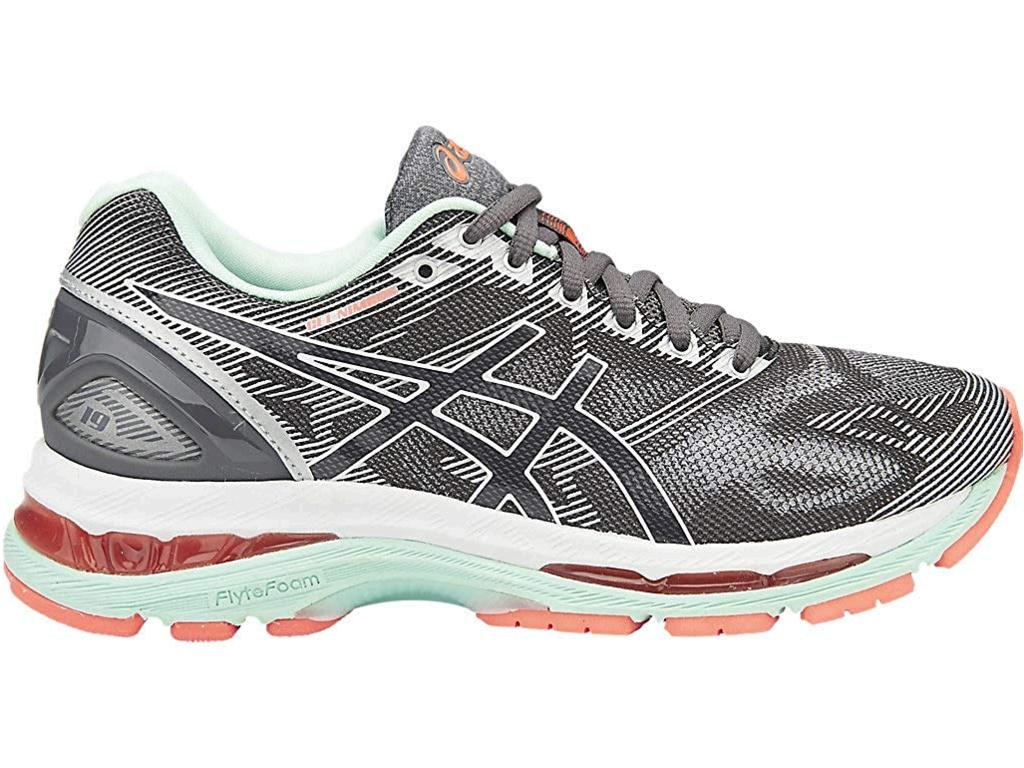 ASICS Women�s GelNimbus 19 Running Shoe, Carbon/White