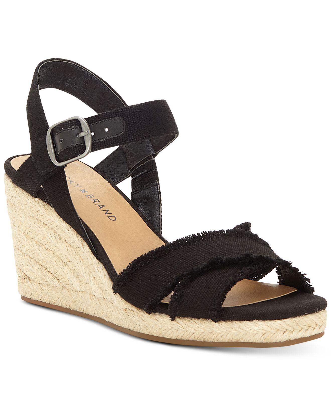 Lucky Brand Womens Margaline Fabric Open Toe Casual