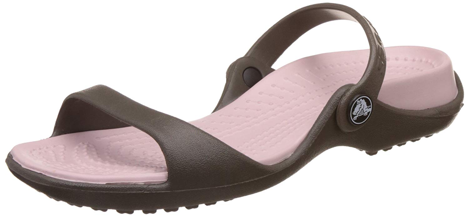 Crocs Women's Shoes Cleo Open Toe Casual Slide, Chocolate ...