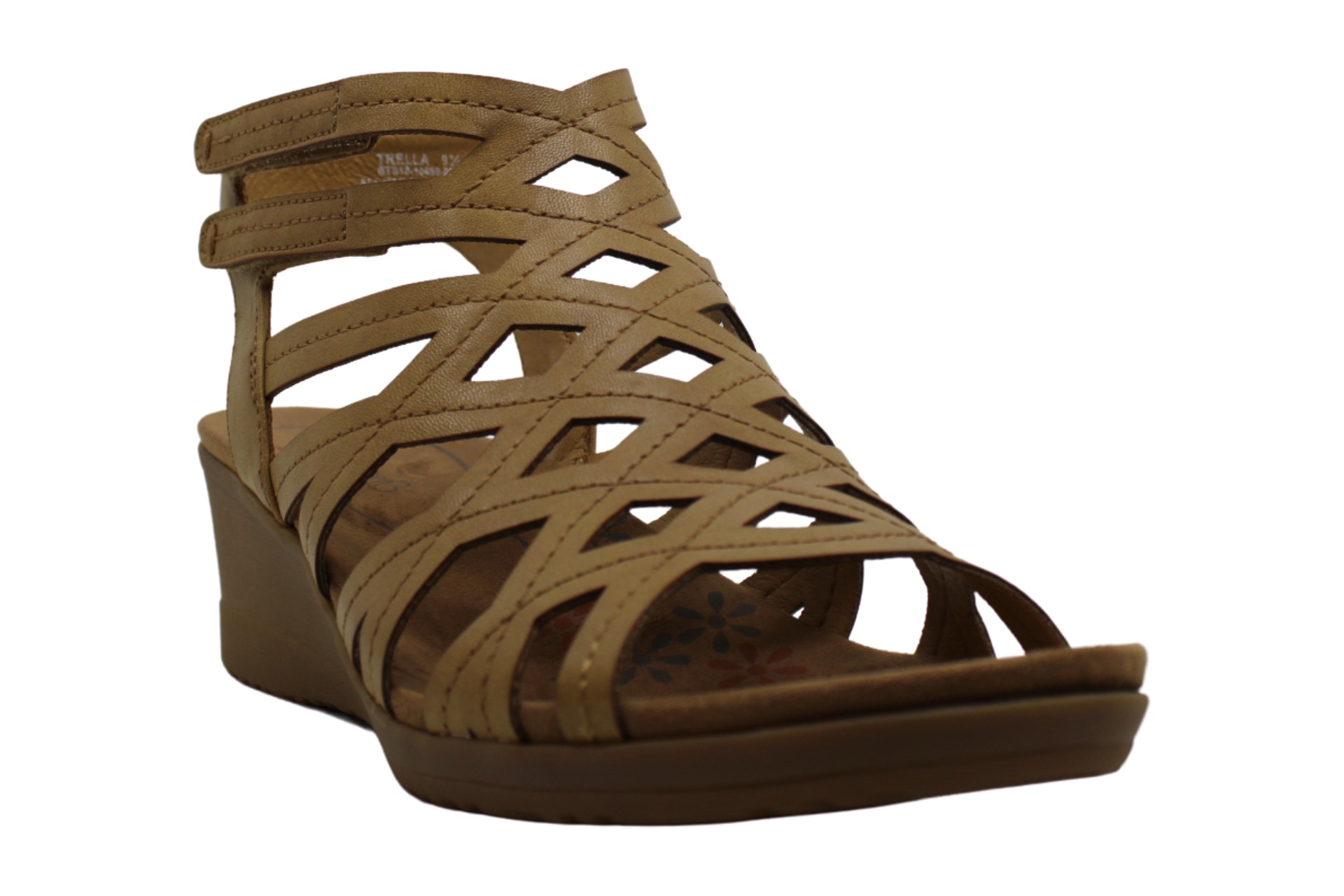 Bare Traps Womens Trella Open Toe Casual Ankle Strap Sandals Brown 1 Size 95 Ebay