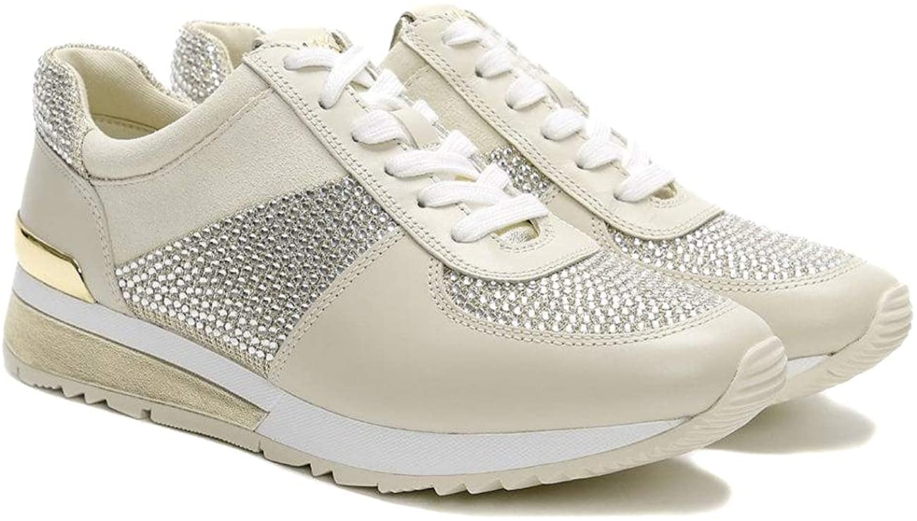 gold and gold trainers