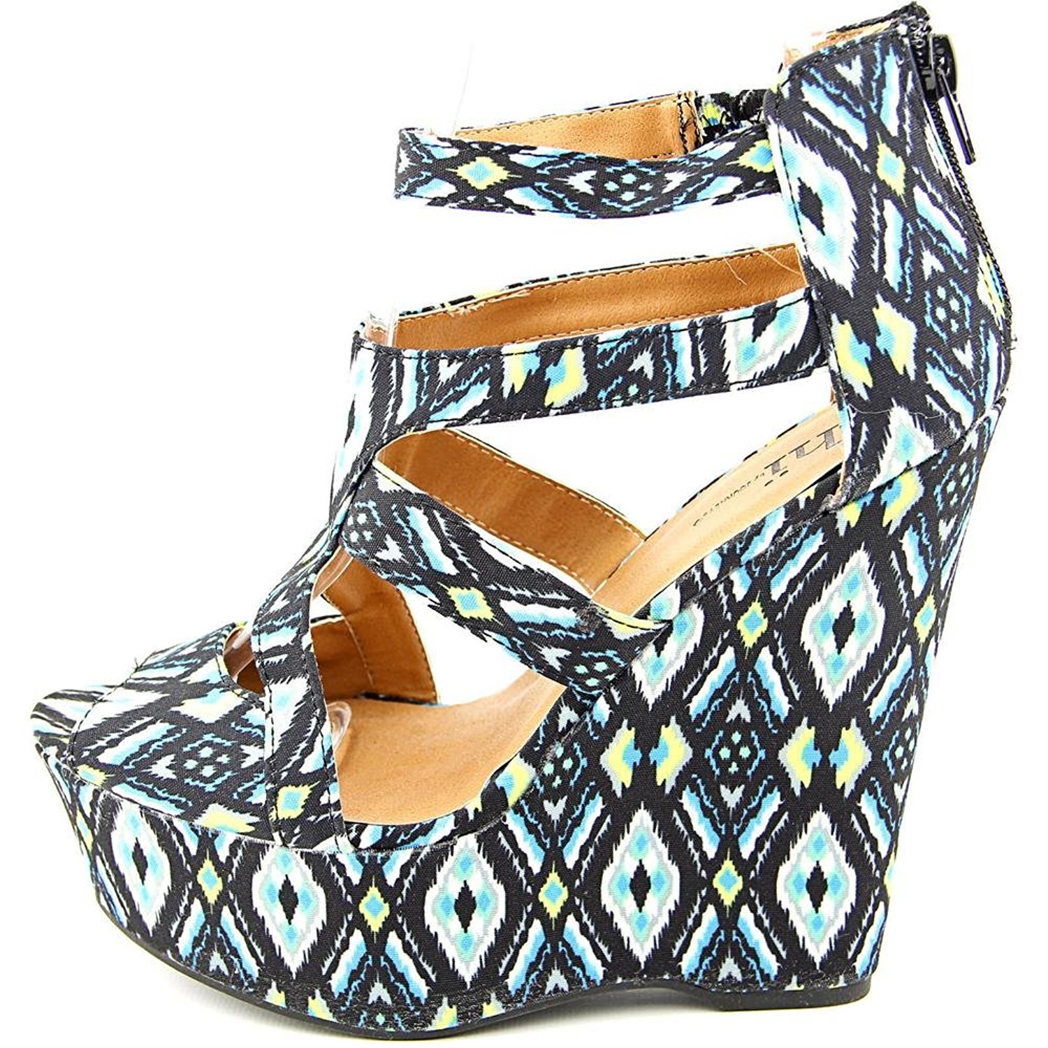 Sh by Journeys Womens Follow Me Open Toe Ankle Strap Wedge Multi Size 8.5 IL Sh by Journeys Womens Follow Me Open Toe Ankle Strap Wedge Multi Size 8.5 IL