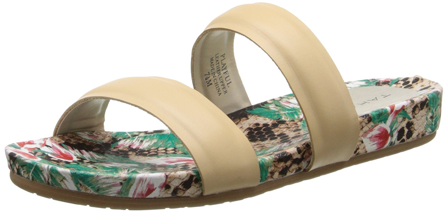 Tahari Womens Playful Dress Sandal BlackFloral Size 70 Tahari Womens Playful Dress Sandal BlackFloral Size 70