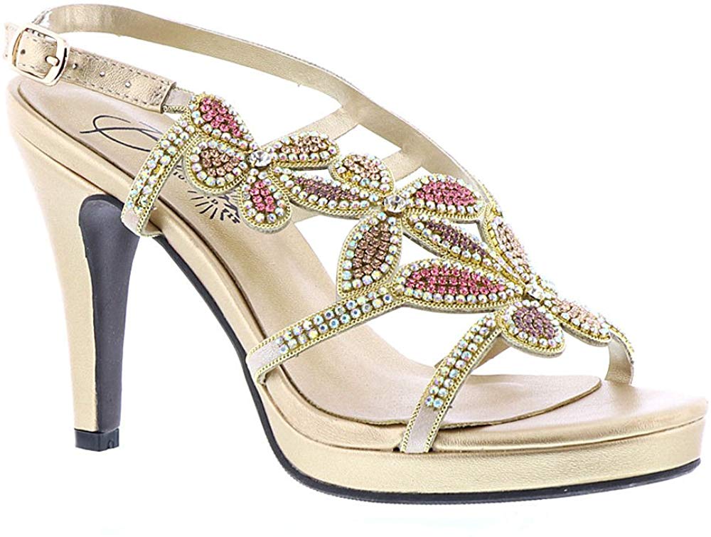 gold occasion sandals