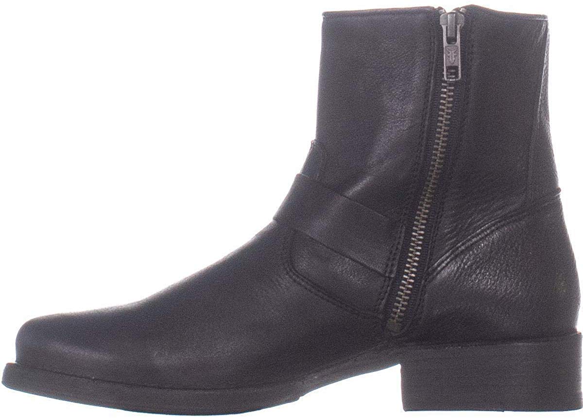 distressed moto boots