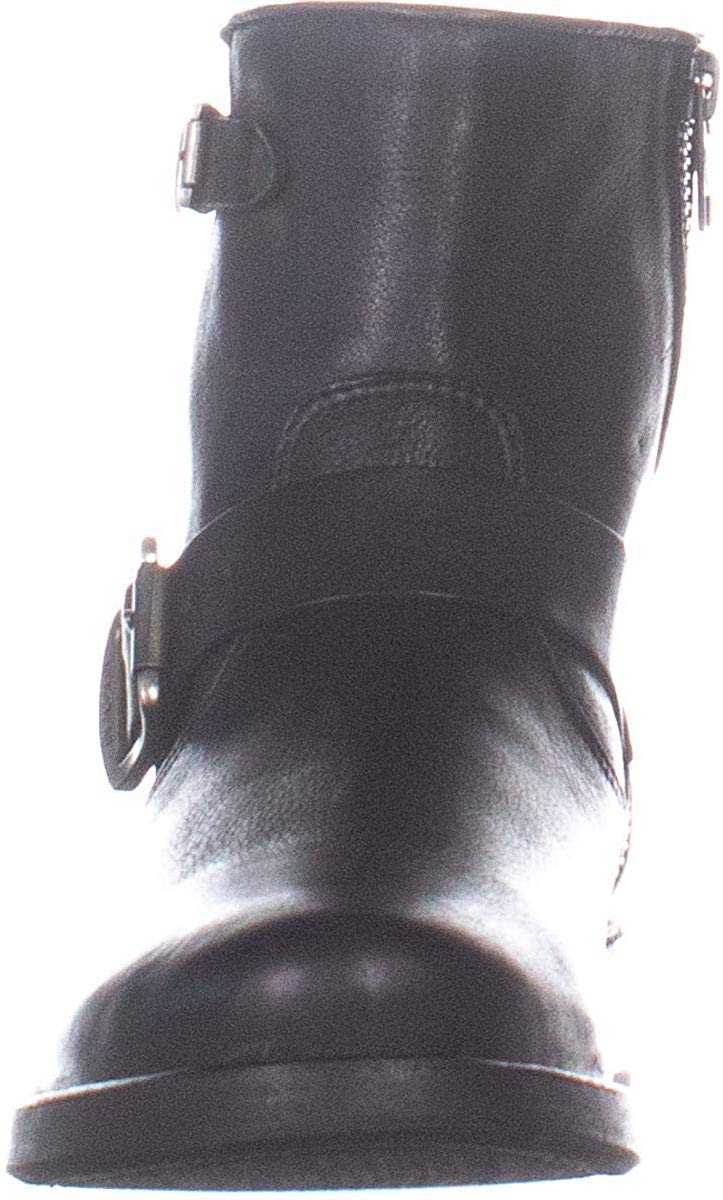 distressed moto boots